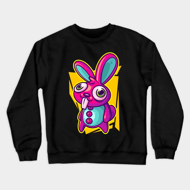 Three Speed Rabbit Crewneck Sweatshirt by ArtisticDyslexia